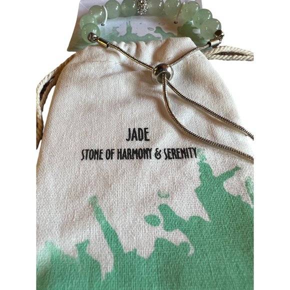 GH Bass Co Jade Beaded Bolo Lariat Bracelet Harmony Serenity - Picture 3 of 13